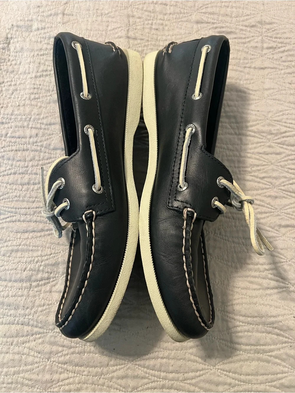 Sperry Navy Leather Boat Shoes
